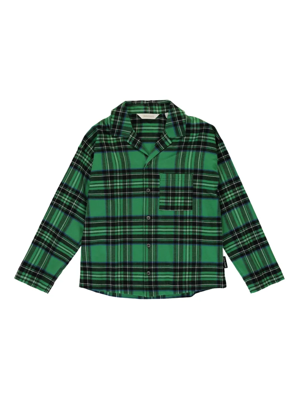 Palm Angels Kids Geruit pyjamashirt Groen