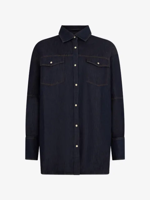 Moorer flap-pocket denim jacket