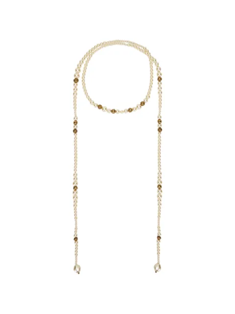 RED(V) pearl beaded necklace