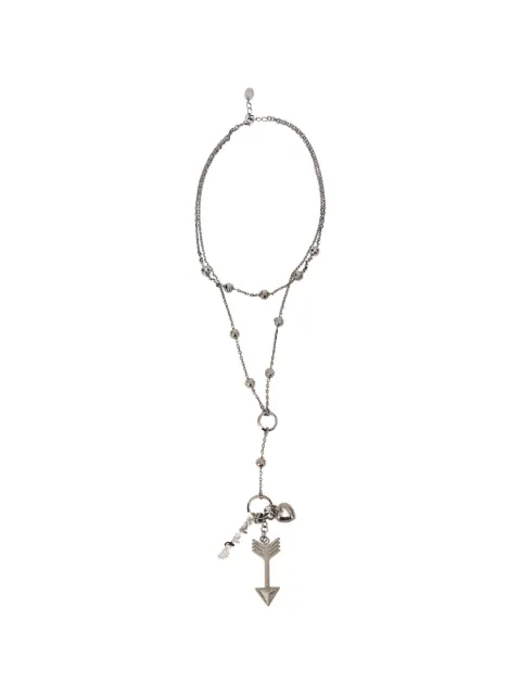 RED(V) layered charm necklace