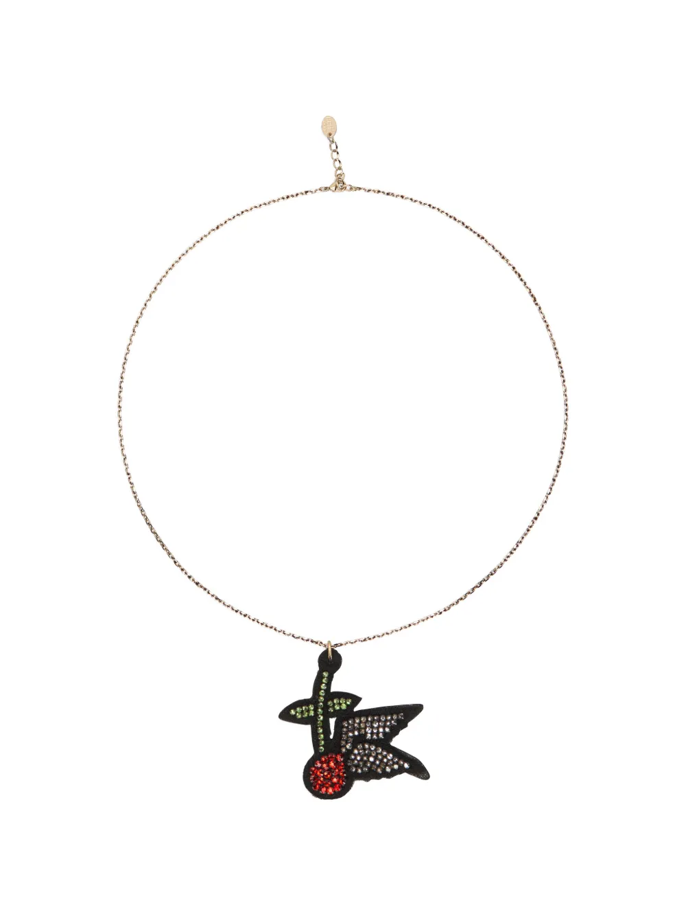 RED(V) embellished necklace - Oro