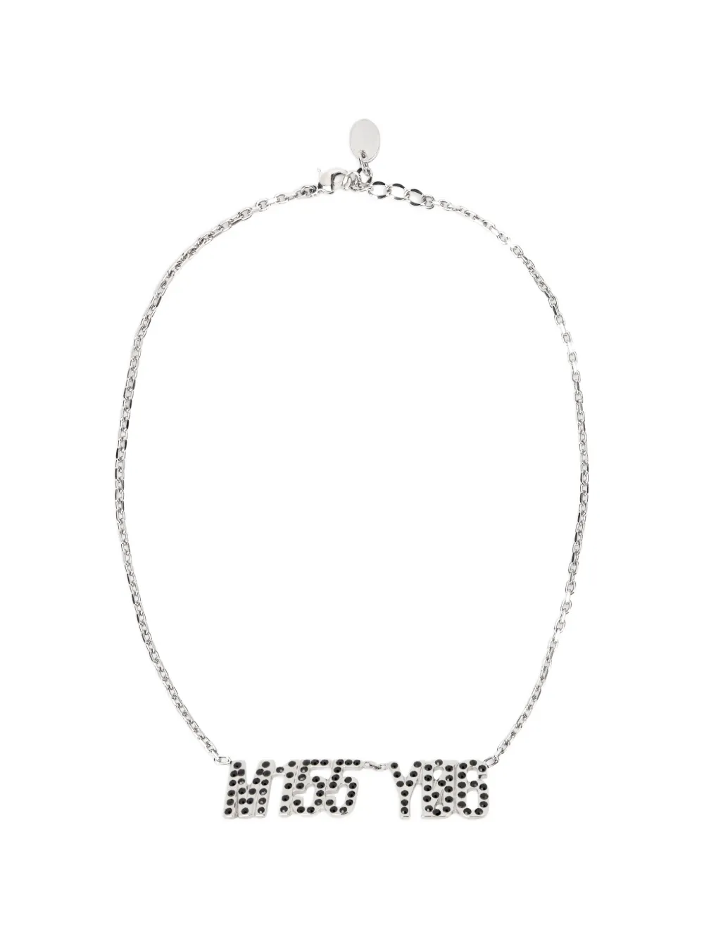 RED(V) chain-link necklace - Argento