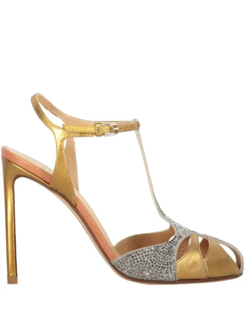 Francesco Russo zapatillas con detalles de cristal y tacón de 105mm