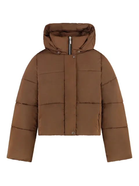 RHUDE chamarra capitonada con logo estampado