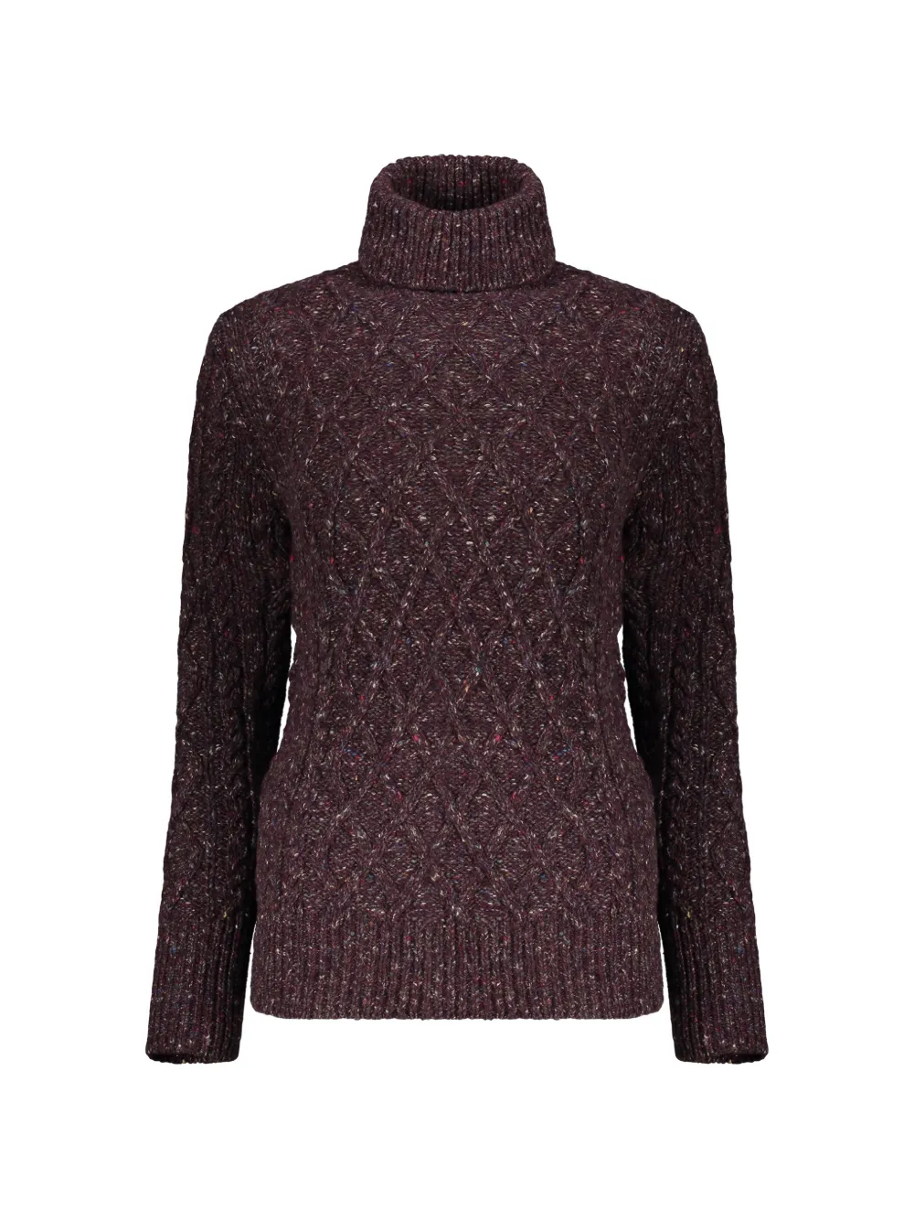 Moorer cable-knit roll-neck sweater - Violett