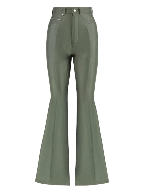 Rick Owens Pressed-crease Trousers in Green