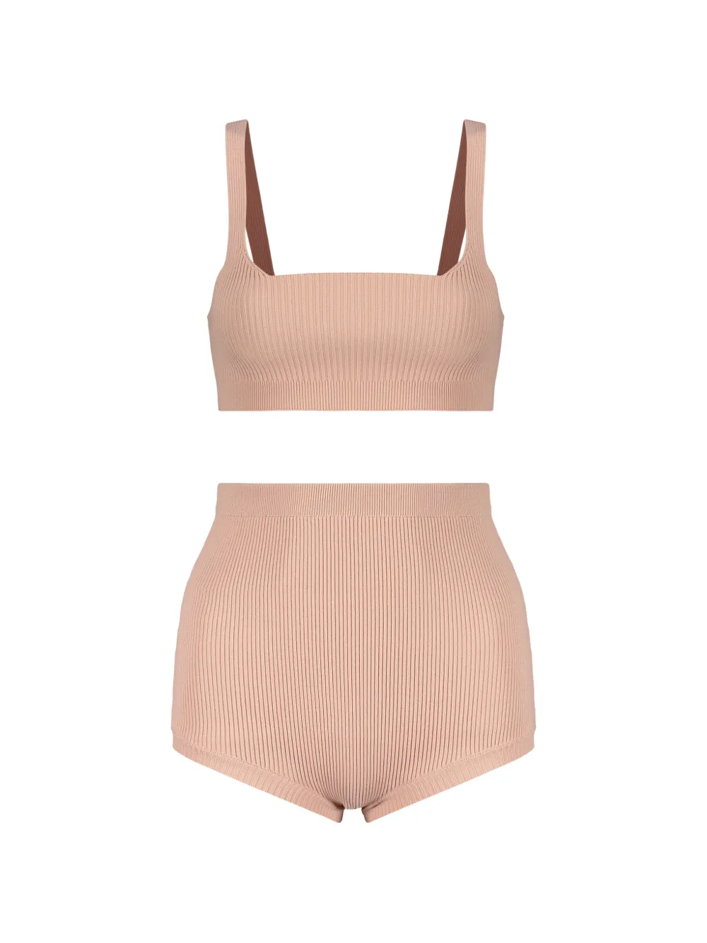 RED Valentino ribbed-knit underwear set - Pink