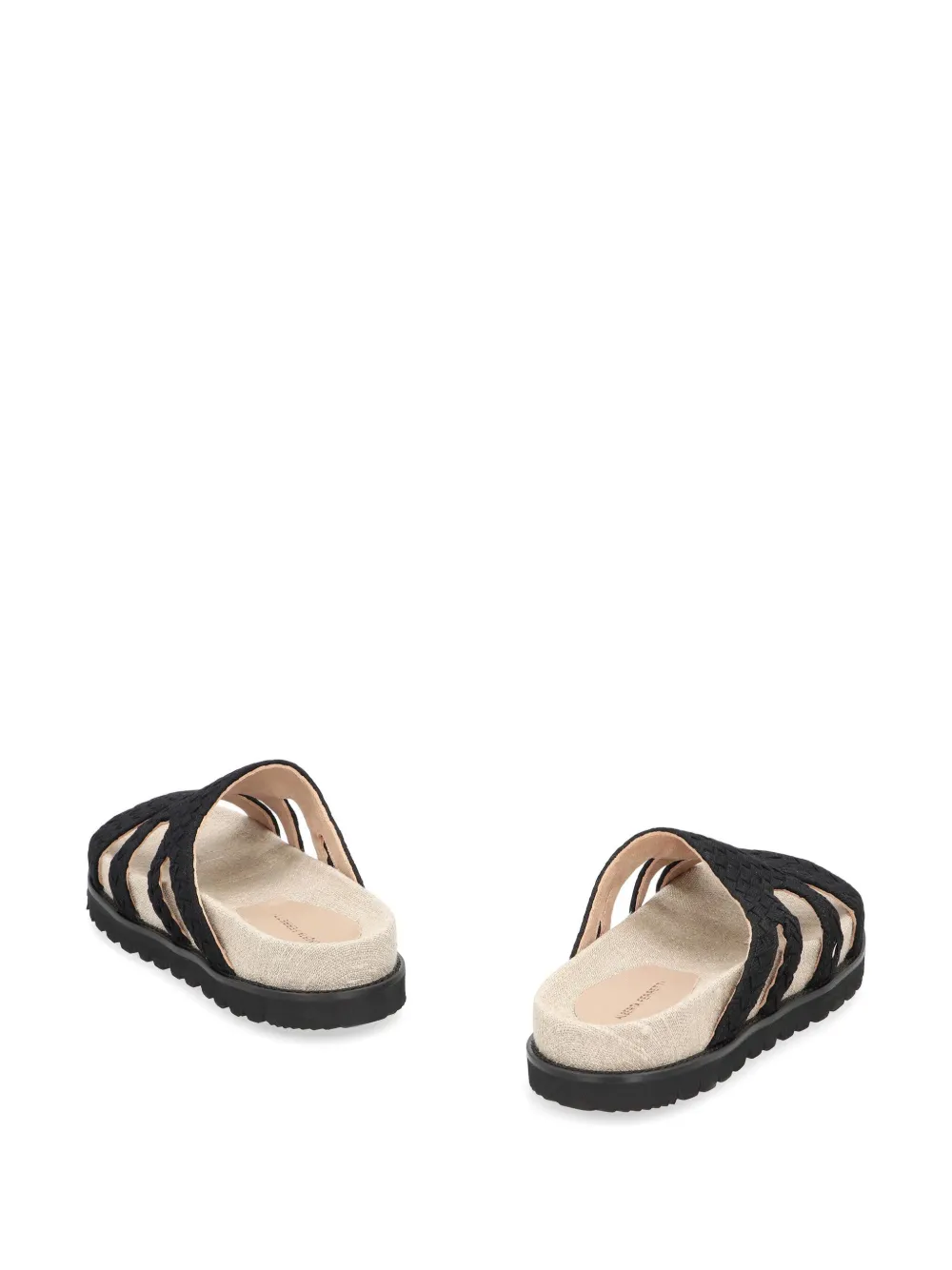 Alberta Ferretti woven-leather flat sandals Zwart