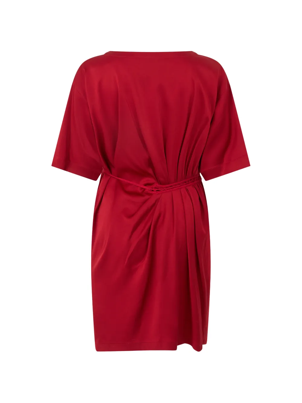 Moschino Geplooide mini-jurk met gehaakte afwerking Rood