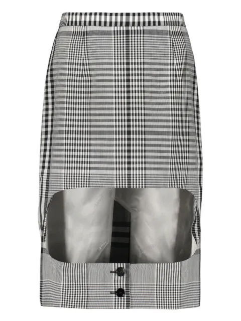 Burberry checked midi skirt 