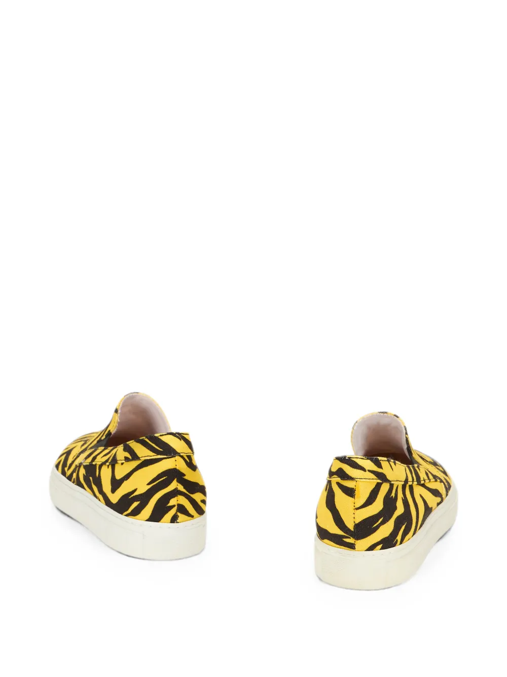 Moschino tiger-print slip-on sneakers Geel