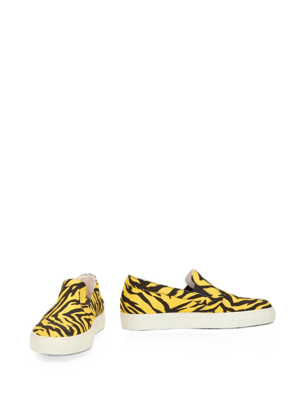 Moschino tiger-print slip-on sneakers Geel