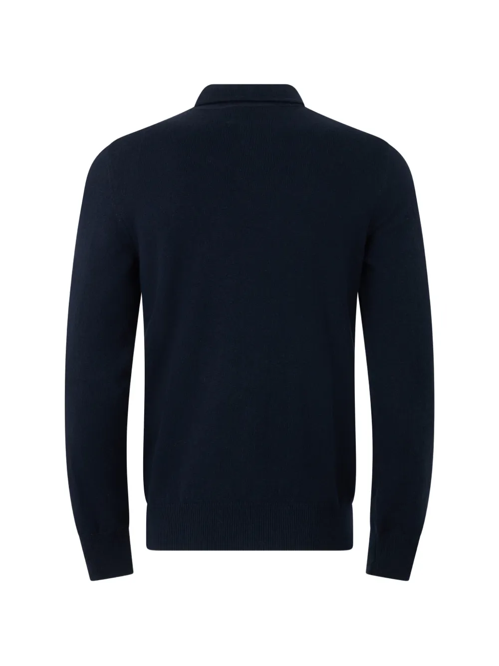 Moorer Trui met kraag en knopenbies Blauw