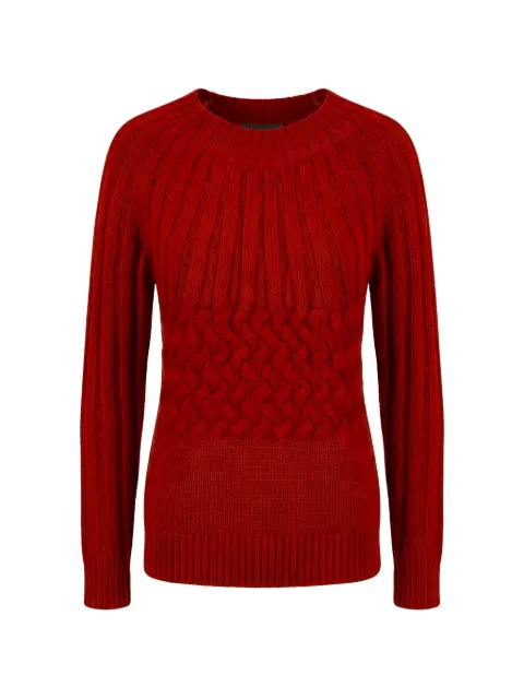 Moorer cable-knit ribbed-trim sweater