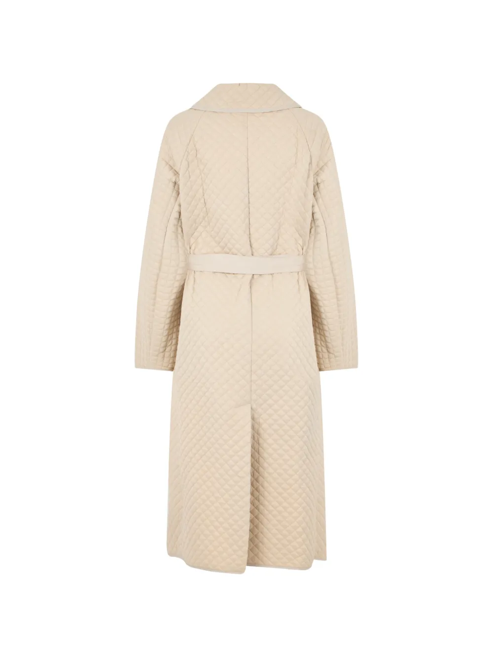 Moorer quilted belted double-breasted coat Beige