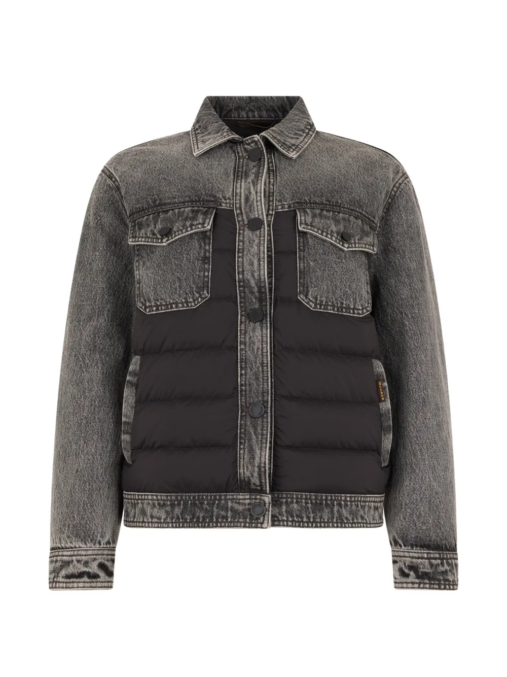 Moorer quilted-panel denim jacket - Gris Moorer quilted-panel denim jacket - Gris