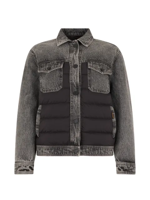 Moorer quilted-panel denim jacket