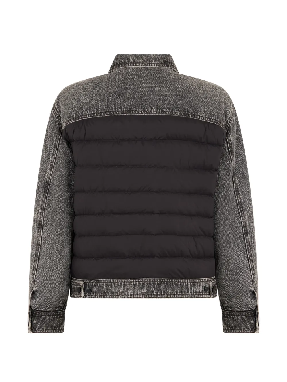 Moorer Denim jack met gewatteerd vlak Grijs