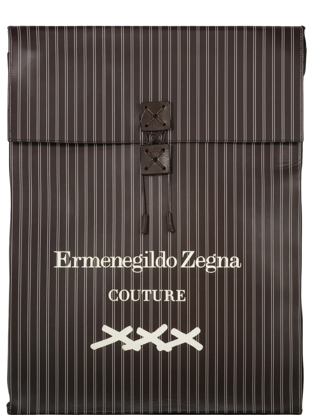 Zegna Couture striped tote bag - Marrone