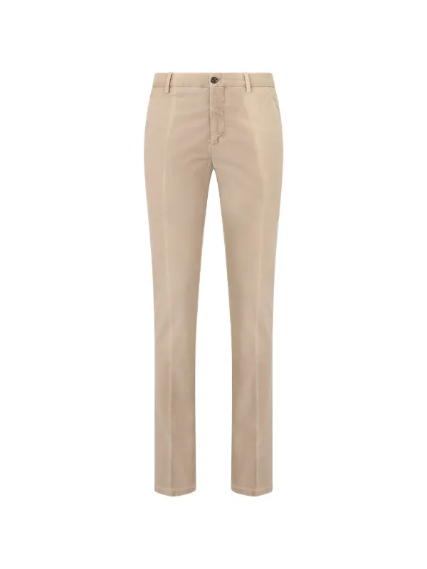 Moorer Straight-leg Tailored Trousers in Neutrals