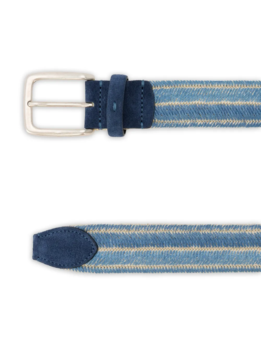 Moorer Suède gespriem Blauw