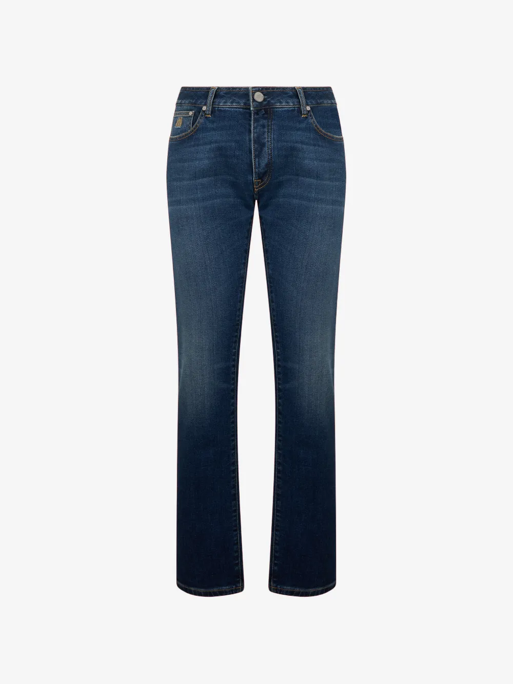 Moorer five-pocket faded jeans | Blue | Image 1