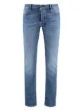 Moorer logo-patch five-pocket denim jeans - Blue