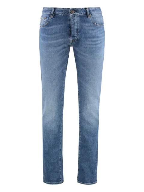 Moorer logo-patch five-pocket denim jeans