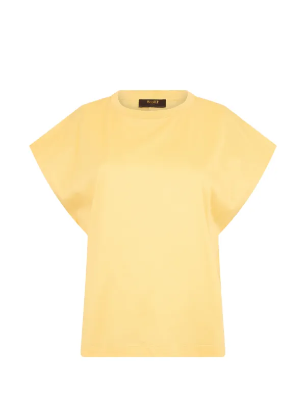 Moorer Crew-neck T-shirt in Yellow