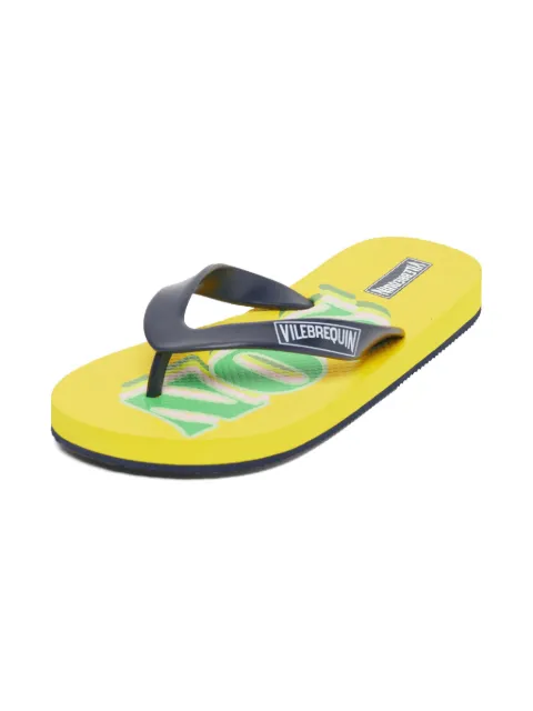 Vilebrequin Kids flip flops con logo estampado