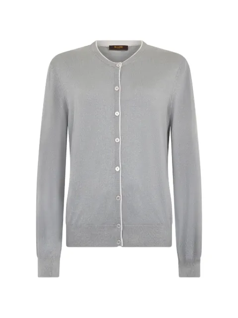 Moorer piped cardigan