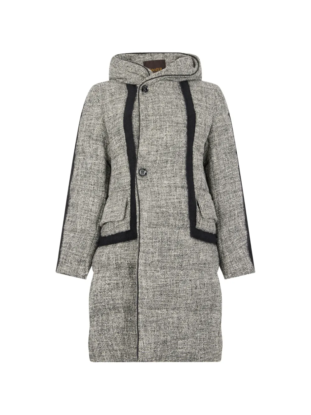 Moorer tweed-effect hooded coat - Gris Moorer tweed-effect hooded coat - Gris