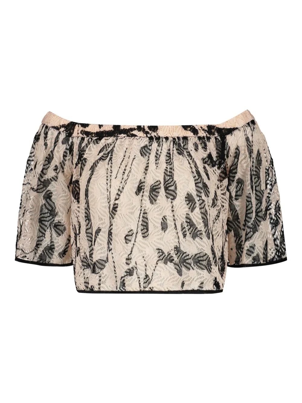 Missoni Opengebreide top Beige