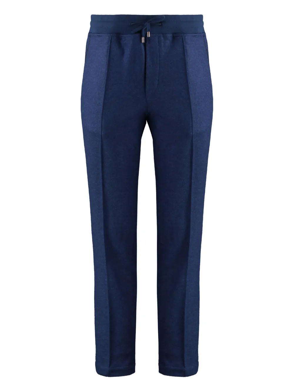 Moorer leather-insert wool trousers Blauw