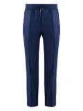 Moorer leather-insert wool trousers - Blue