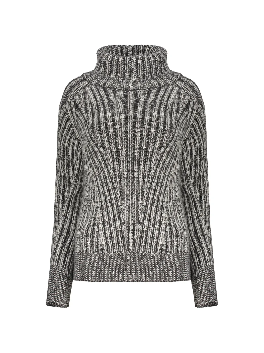 Moorer ribbed-knit roll-neck sweater Grijs