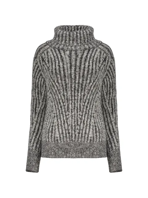 Moorer Gerippter Rollkragenpullover