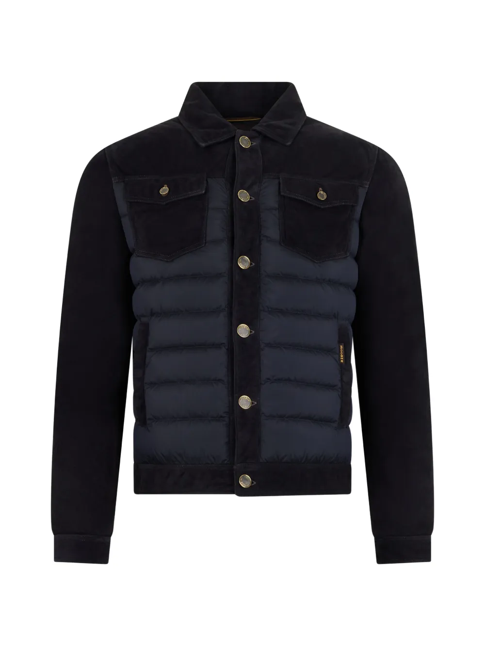 Moorer corduroy padded jacket - Nero