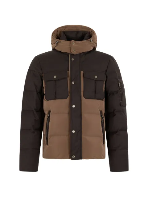 Moorer panelled hooded jacket