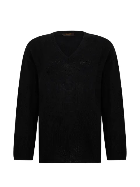 Moorer V-neck mesh-knit sweater