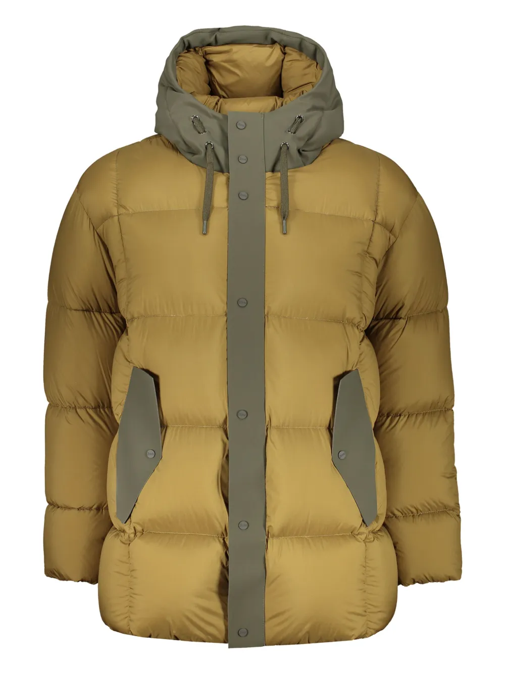 Herno contrast-trim puffer jacket | Green | Image 1