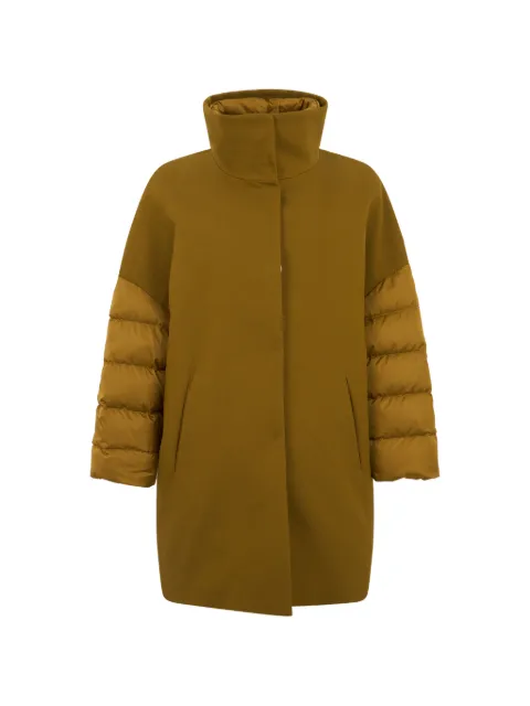 Herno quilted-sleeve funnel-neck coat
