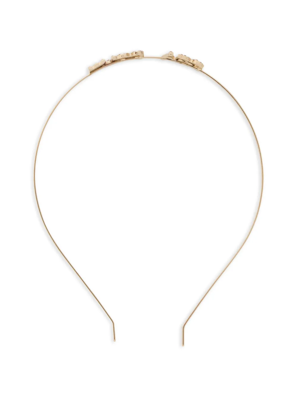  Red(v) Embellished Headband - Gold 