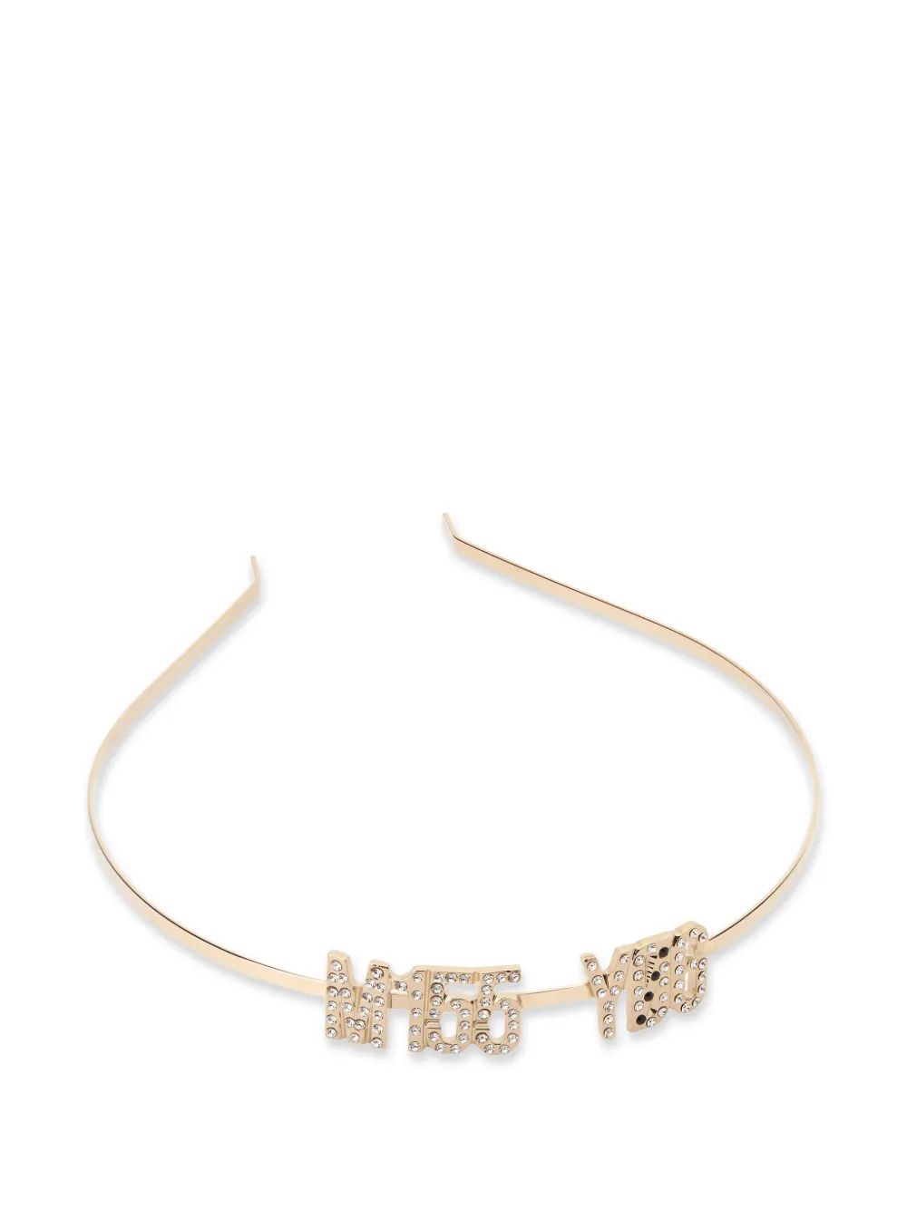  Red(v) Embellished Headband - Gold 