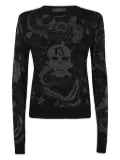 John Richmond patterned-jacquard top - Black