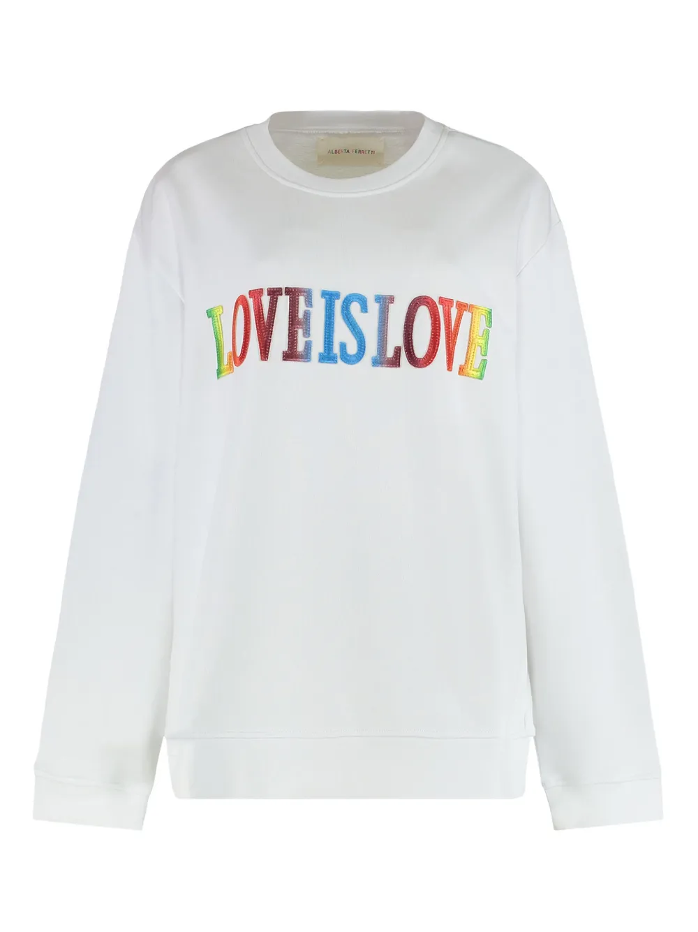 Alberta Ferretti letters-embroidered sweatshirt - Bianco