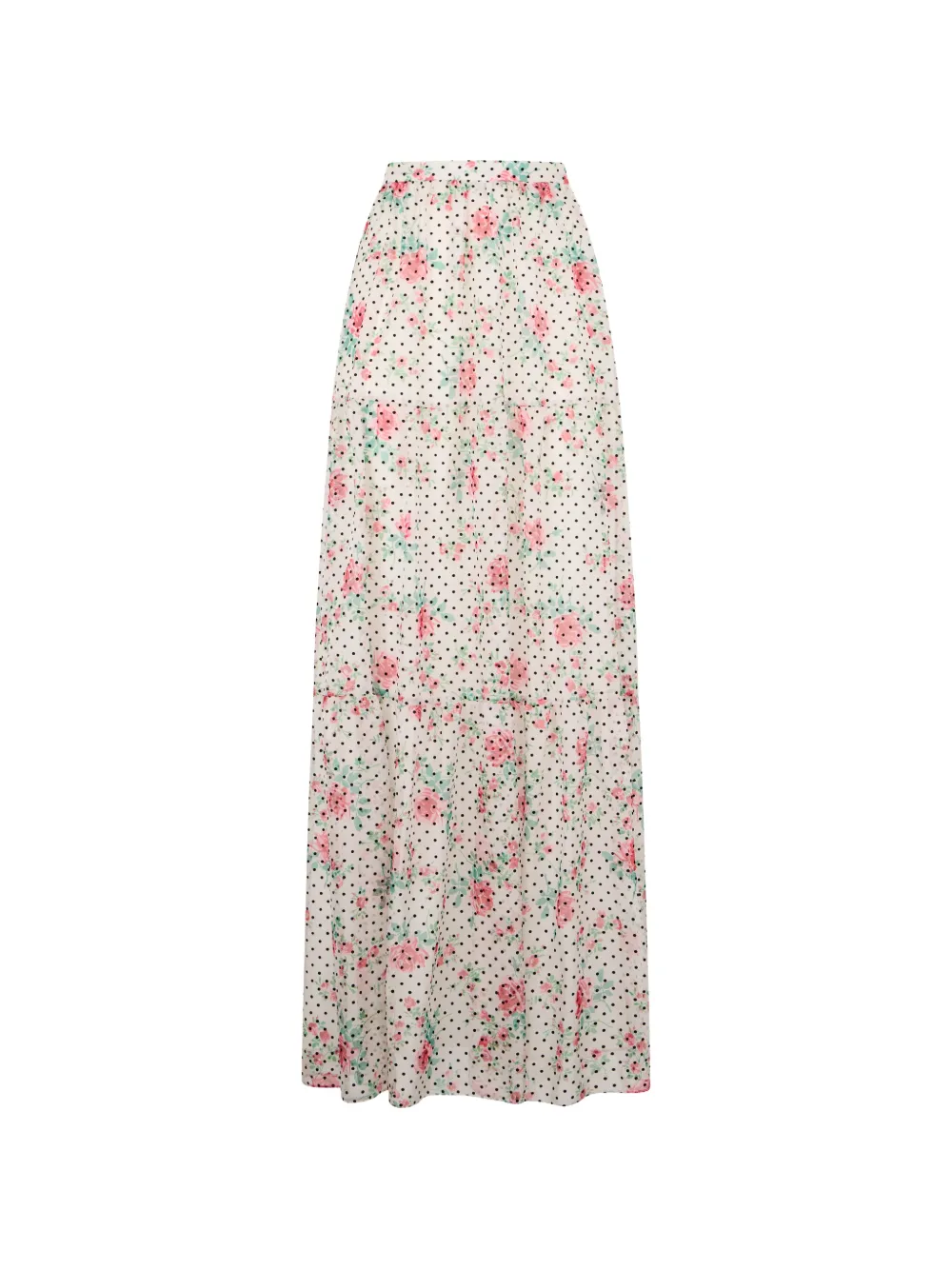 Philosophy Di Lorenzo Serafini floral-print polka dot pattern maxi skirt - Beige
