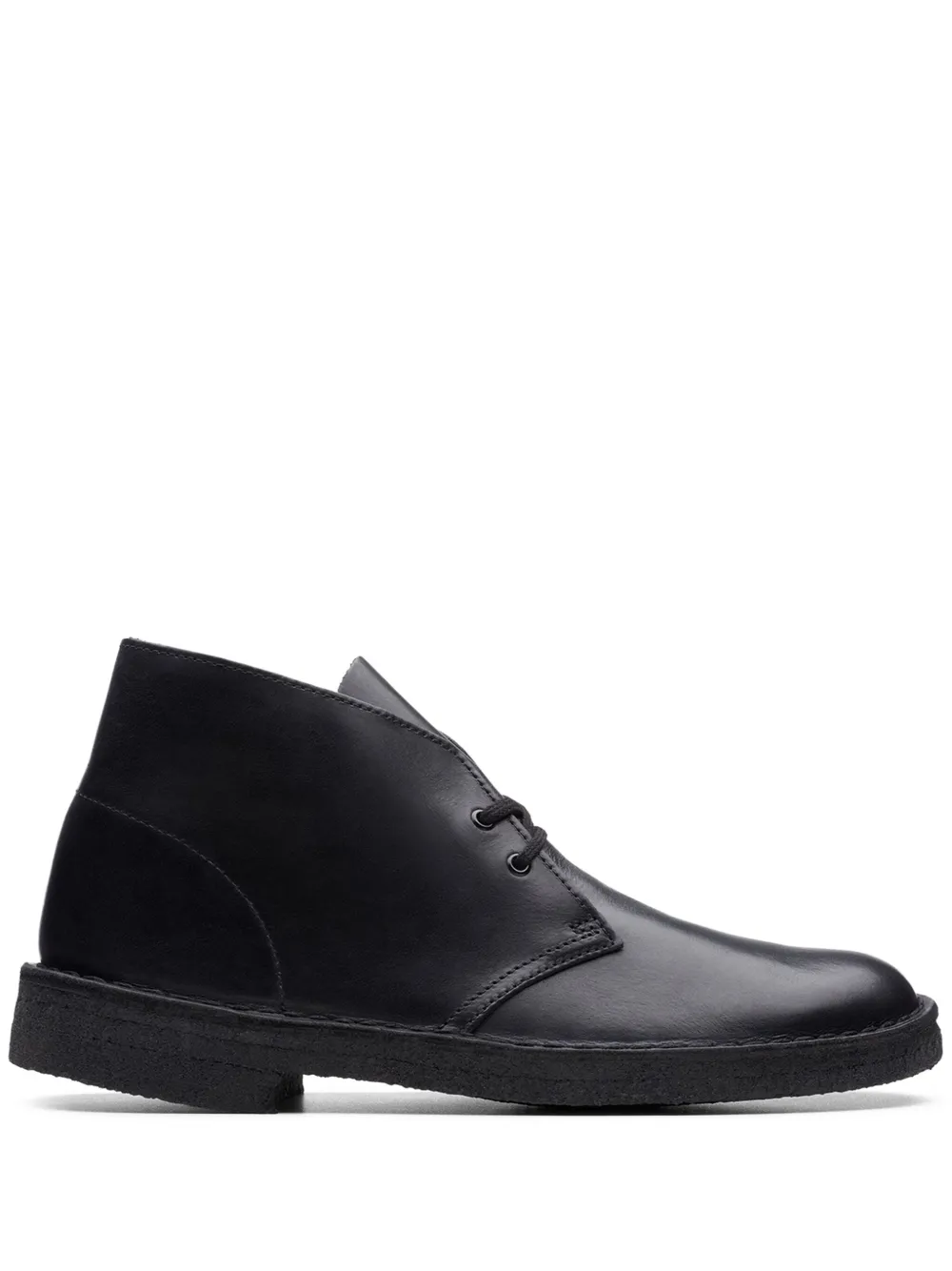 Clarks Originals leather "Black Polished" desert boots