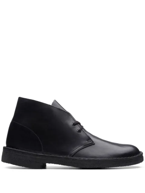 Clarks Originals leather "Black Polished" desert boots