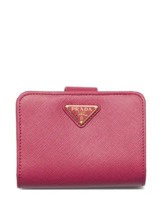 Prada サフィアーノレザー財布 | ピンク | FARFETCH JP